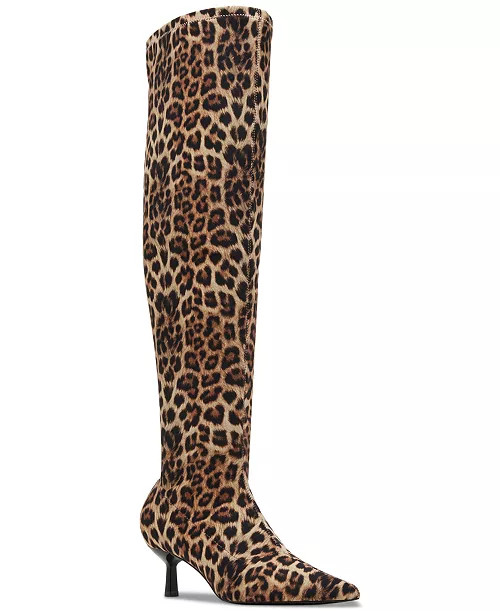 Madden Girl Deserai Over-The-Knee Kitten Heel Boots - Macy's | Macy's
