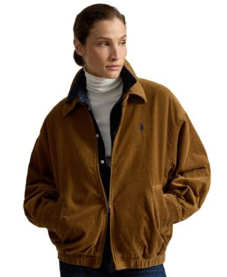 Polo Ralph Lauren Women's Bubble Relaxed-Fit Corduroy Jacket - Brown | Macy's
