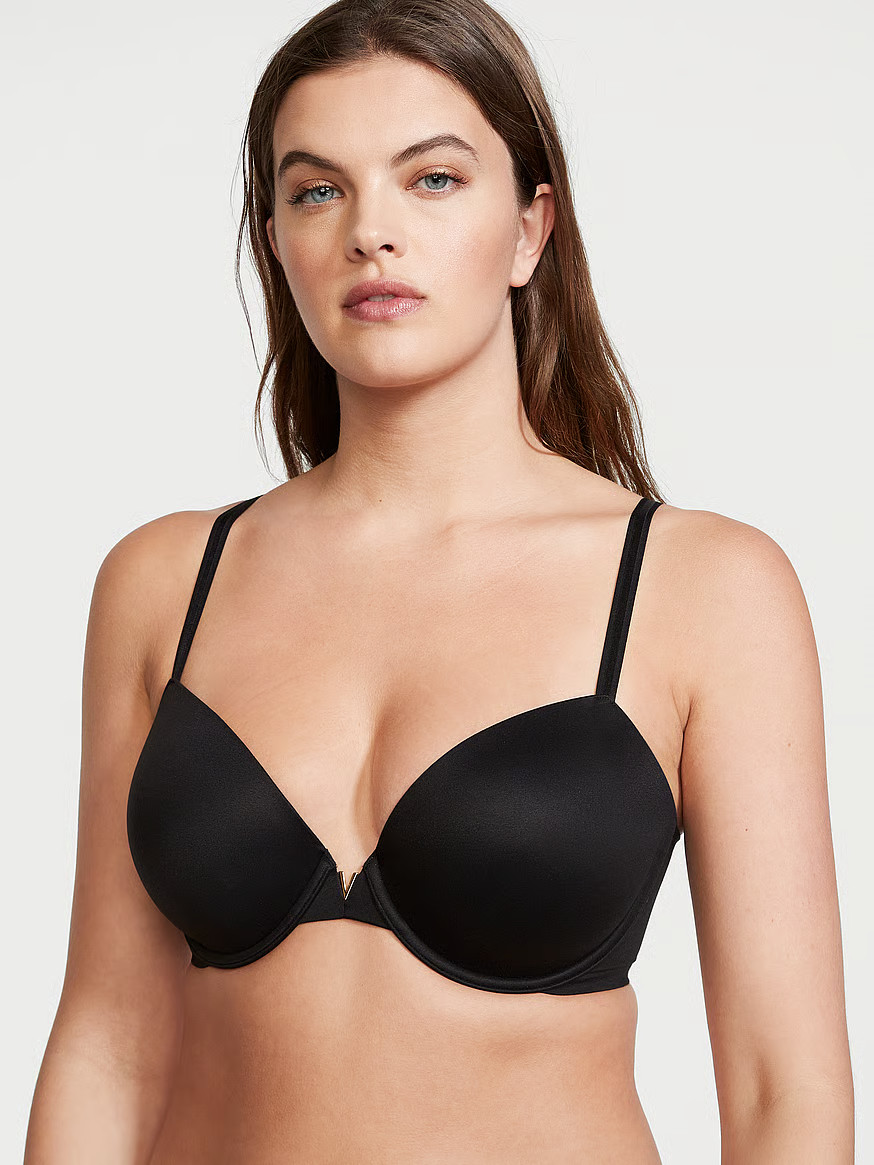 Buy Smooth Lightly Lined Demi Bra, Black - Order Bras online - Victoria's Secret US | Victoria's Secret (US / CA )
