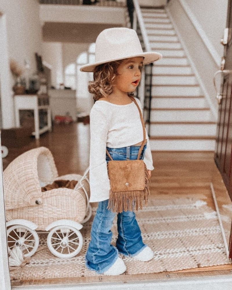 Henny Bell Sleeve Crop Top - Cream | Bailey's Blossoms