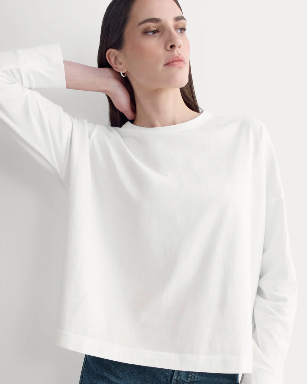 Oversized Boxy Crew in Essential Cotton | White | Everlane