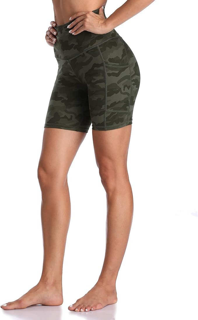 Colorfulkoala Women's High Waisted Biker Shorts with Pockets 6" Inseam Workout & Yoga Tights | Amazon (US)
