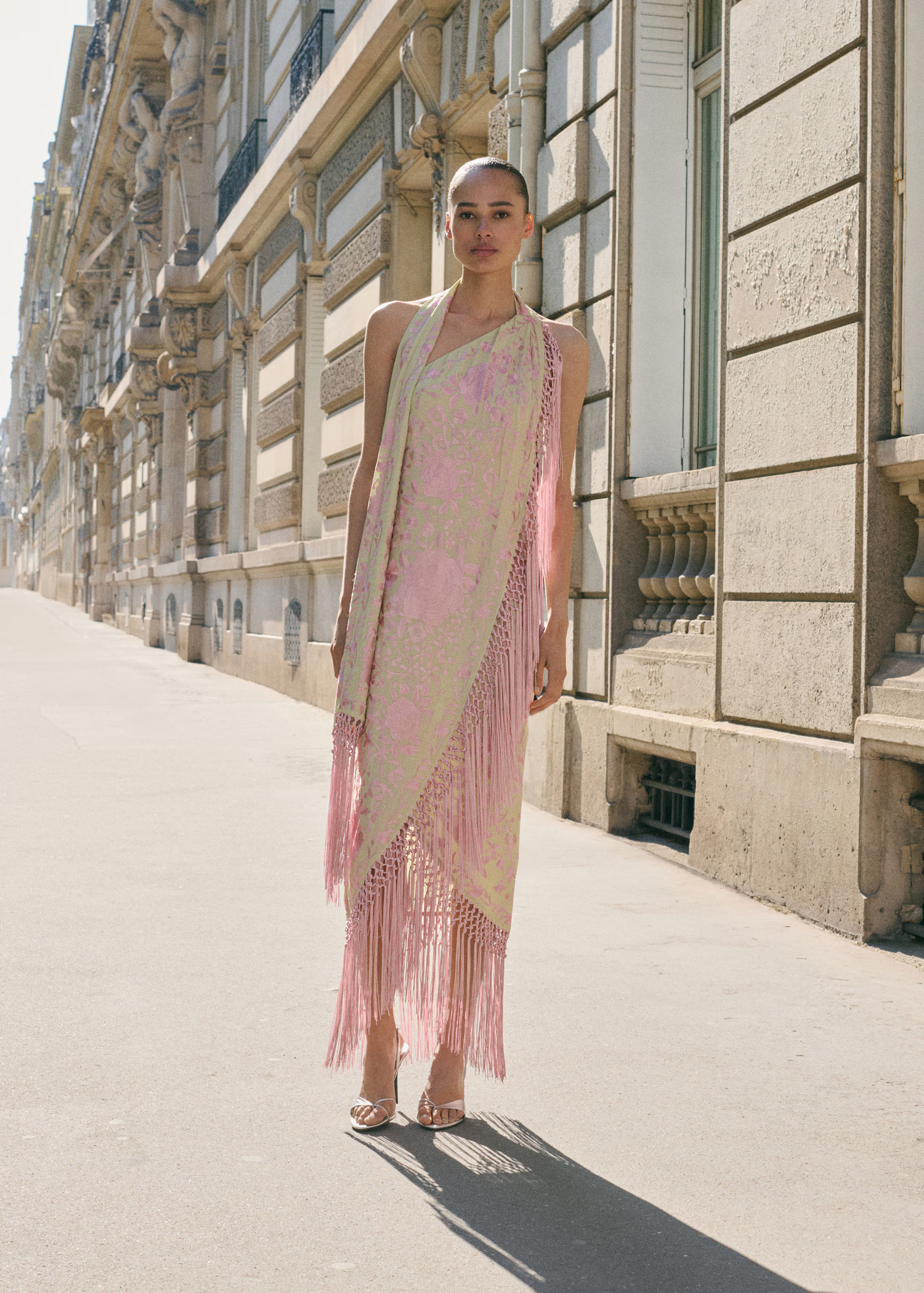 Asymmetrical dress with embroidered fringes - Women | MANGO USA | Mango (US/MX/AU)