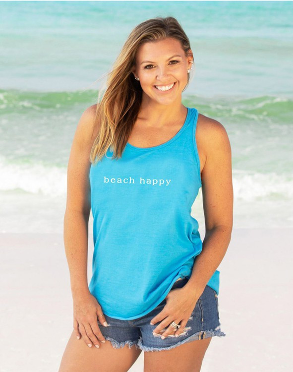 Simple Beach Happy®  Tank Top - Women - 30A Blue | 30A Gear