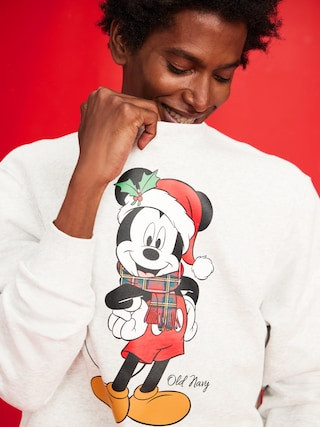Old Navy x Disney Mickey Mouse Oversized Holiday-Graphic Sweatshirt for Men | Old Navy (US)