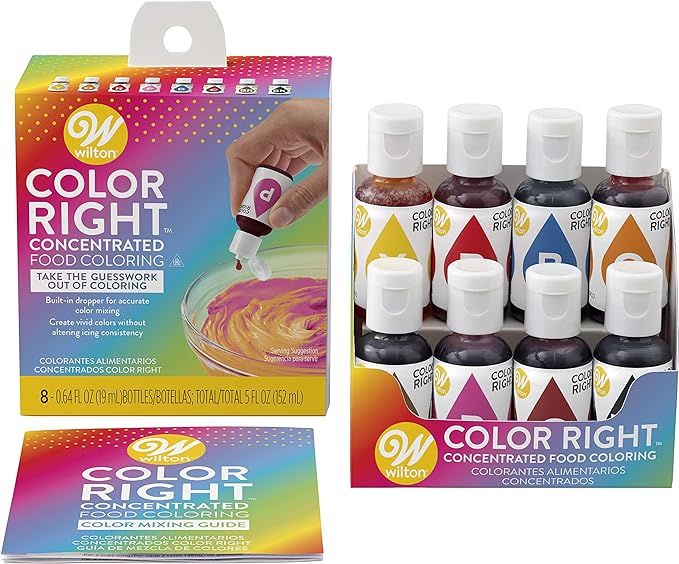 Wilton Color Right Performance Food Coloring Set, 8 Colors | Amazon (US)