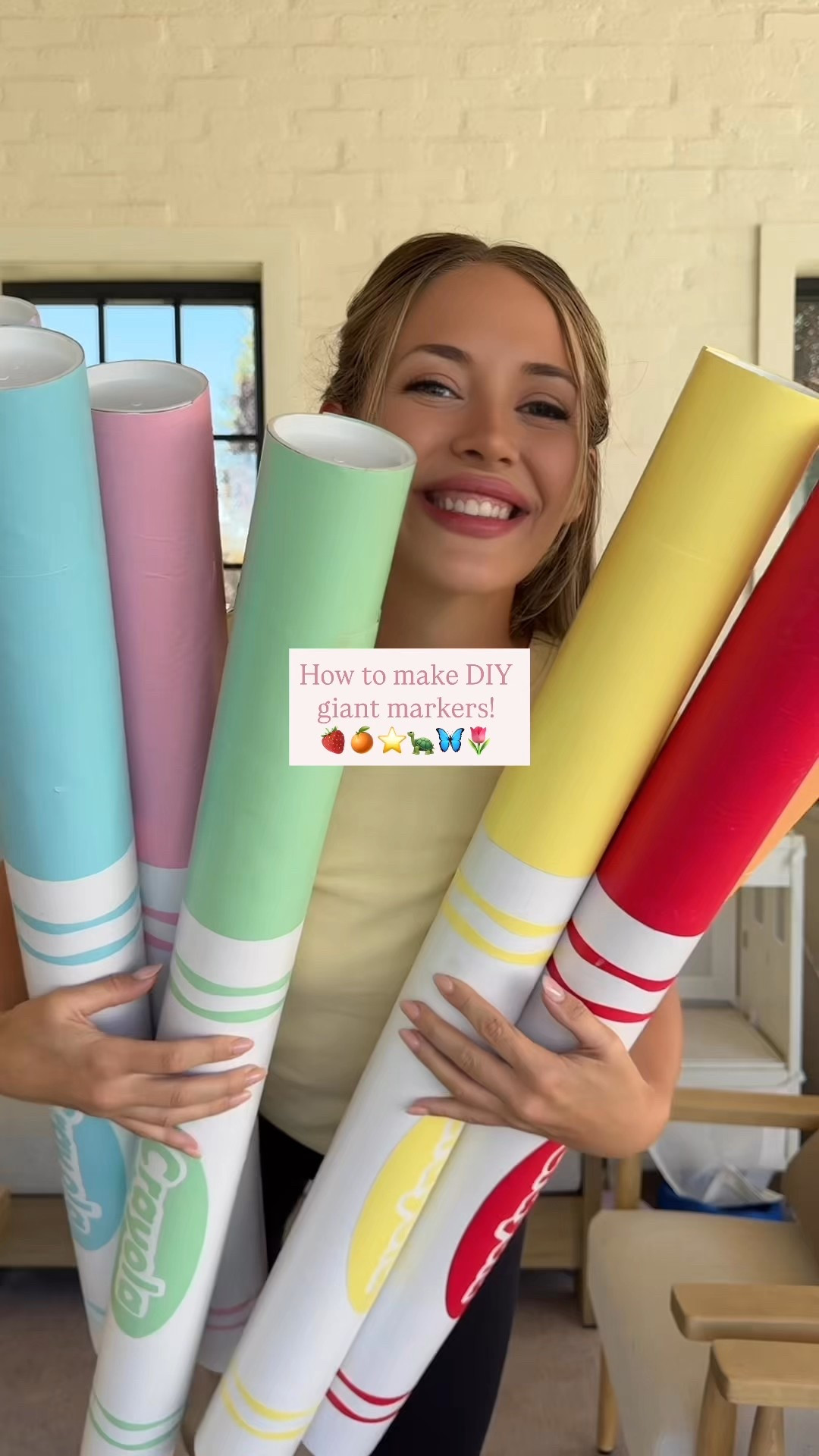 This is literally the cutest project I have ever done! They are so easy to make and they only need three things! You start with 36“ x 4“ mailing tubes. You use card stock and mod podge to make the labels and lids! I also sprayed mine with a shiny seal afterwards. I used my cricket to print out the Crayola label :)

rainbow toys, rainbow playroom, playroom toys, playroom ideas, playroom makeover |

#playroom #playroomdecor #playroominspo #playroomdesign #playrooms #playroomorganization #playroomideas #playroomstyling #playroommakeover #playroomfurniture #playroomfun #rainbowtoy #rainbowtoys #rainbowplayroom 
#amazon #amazonfinds #amazonmusthaves #amazonmom 

#LTKFamily #LTKBaby #LTKKids