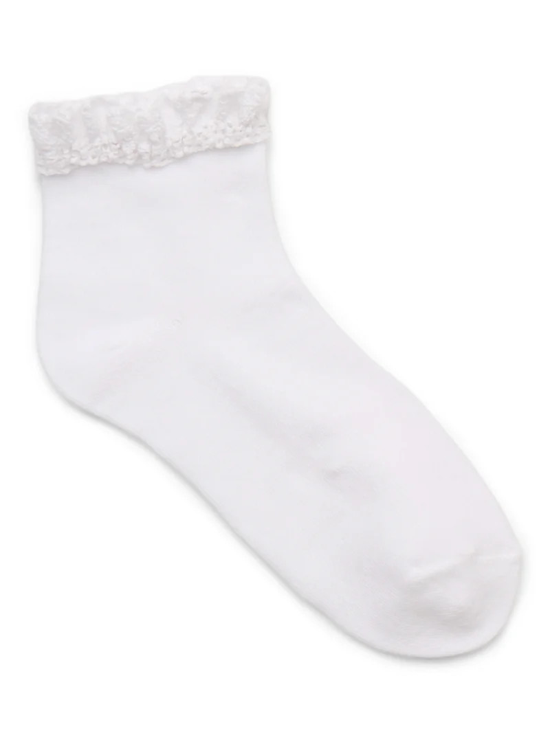 Wonder Nation Girls' Ankle Socks, 3-Pack, Sizes S-L | Walmart (US)