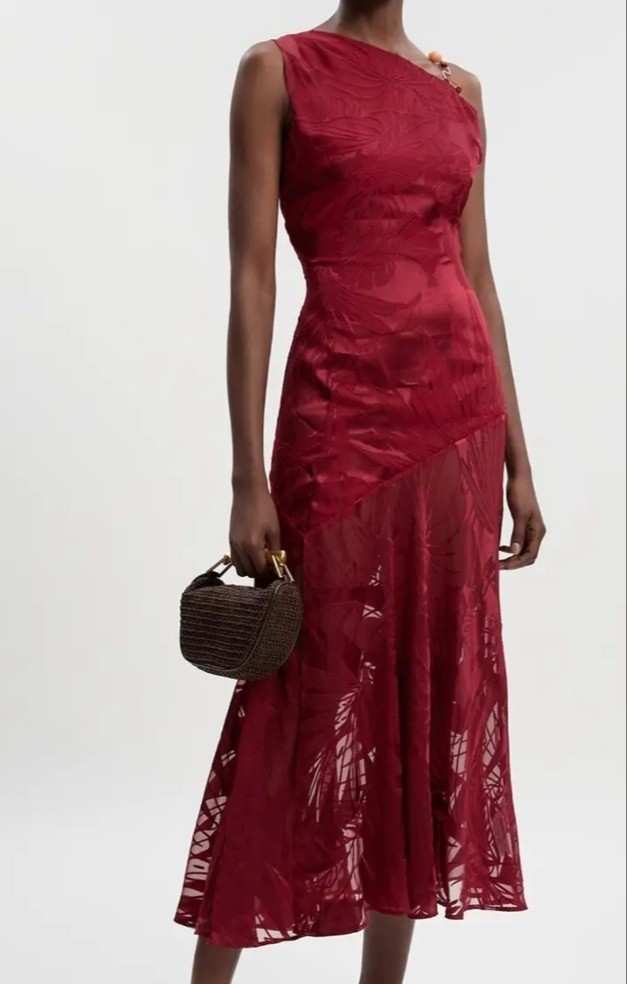 Petite red mesg midi dress for short women.Petite fashion. For style tips: glambutfirstcoffee.com

#LTKootd #LTKPetite #LTKMidsize