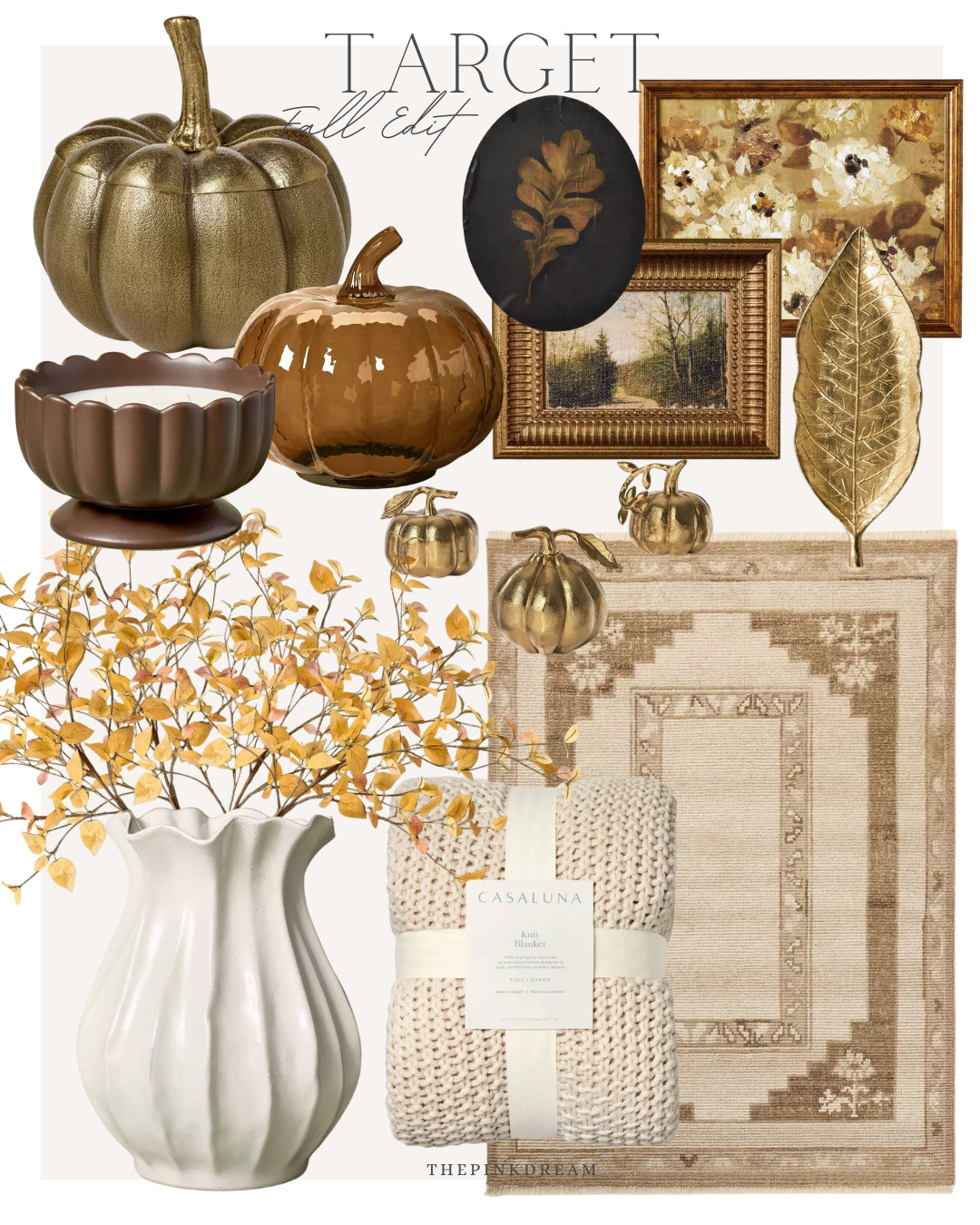 Target fall new arrivals, fall decor, fall pumpkins, fall florals, knit blanket 

 