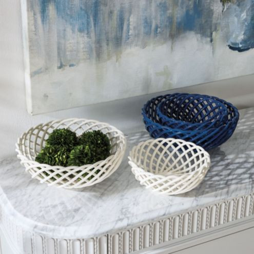 Pippa Woven Ceramic Bowl | Ballard Designs, Inc.