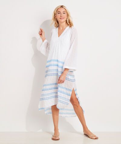 Striped Textured Midi Cover-Up | vineyard vines