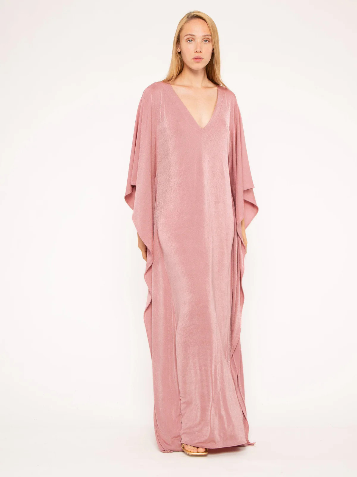 Dusty Rose Slinky Caftan | Ripley Rader