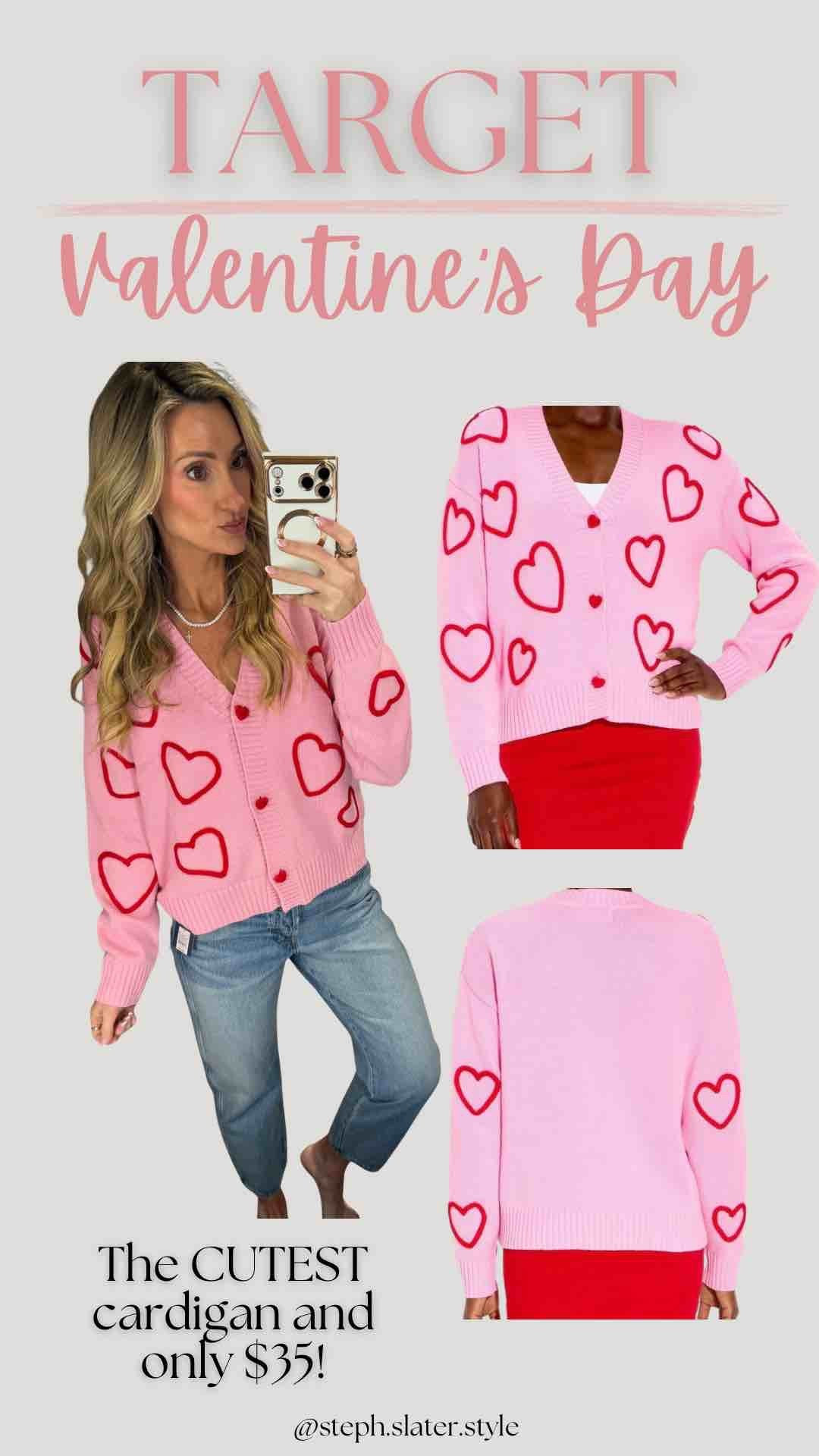 The cutest sweater cardigan with heart detailing 🩷

#LTKSeasonal #LTKFindsUnder50 #LTKOver40