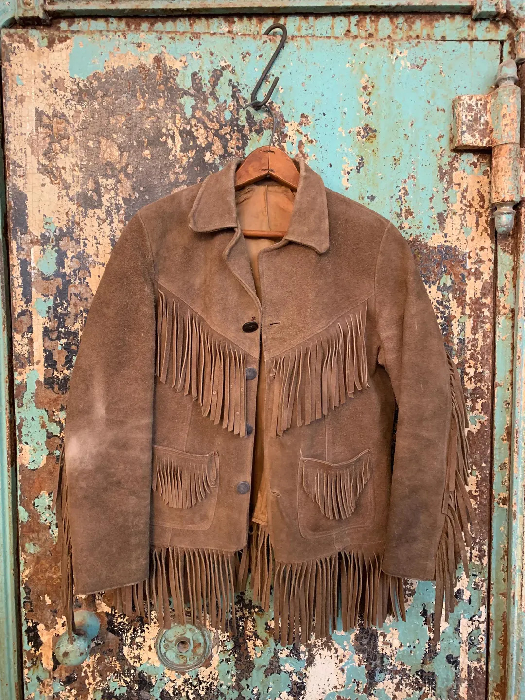 Vintage 1950s 1960s Suede Fringe Western Jacket Small - Etsy | Etsy (US)
