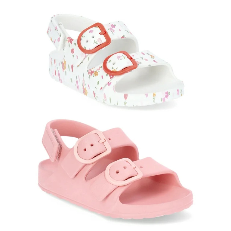 Wonder Nation Toddler Kids EVA Two Buckle Sandal, 2- Pack - Walmart.com | Walmart (US)