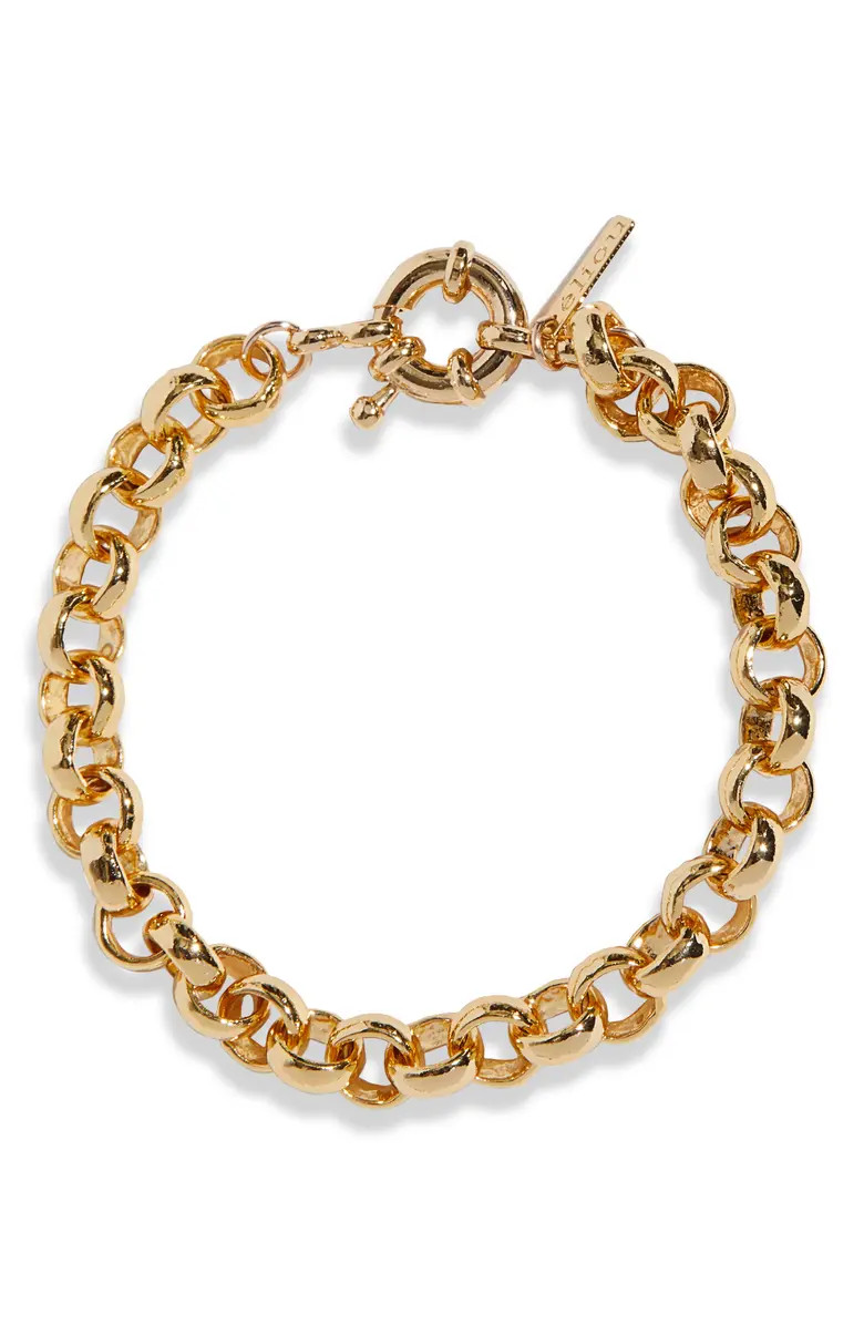 Chunky rolo links form this versatile chain bracelet that shines with a bright golden gleam. | Nordstrom