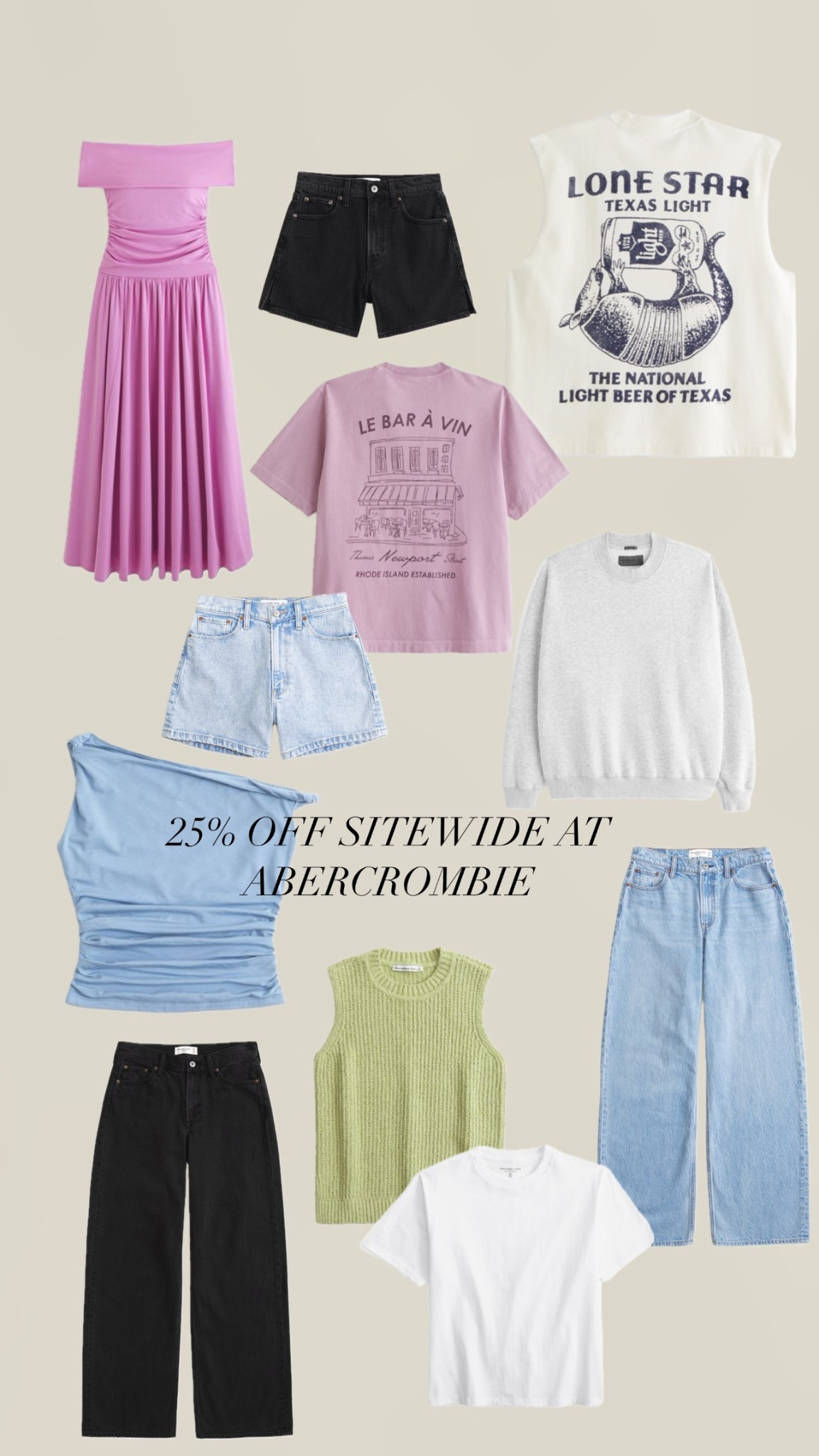 25% OFF ABERCROMBIE

#LTKFindsUnder100 #LTKSaleAlert #LTKU