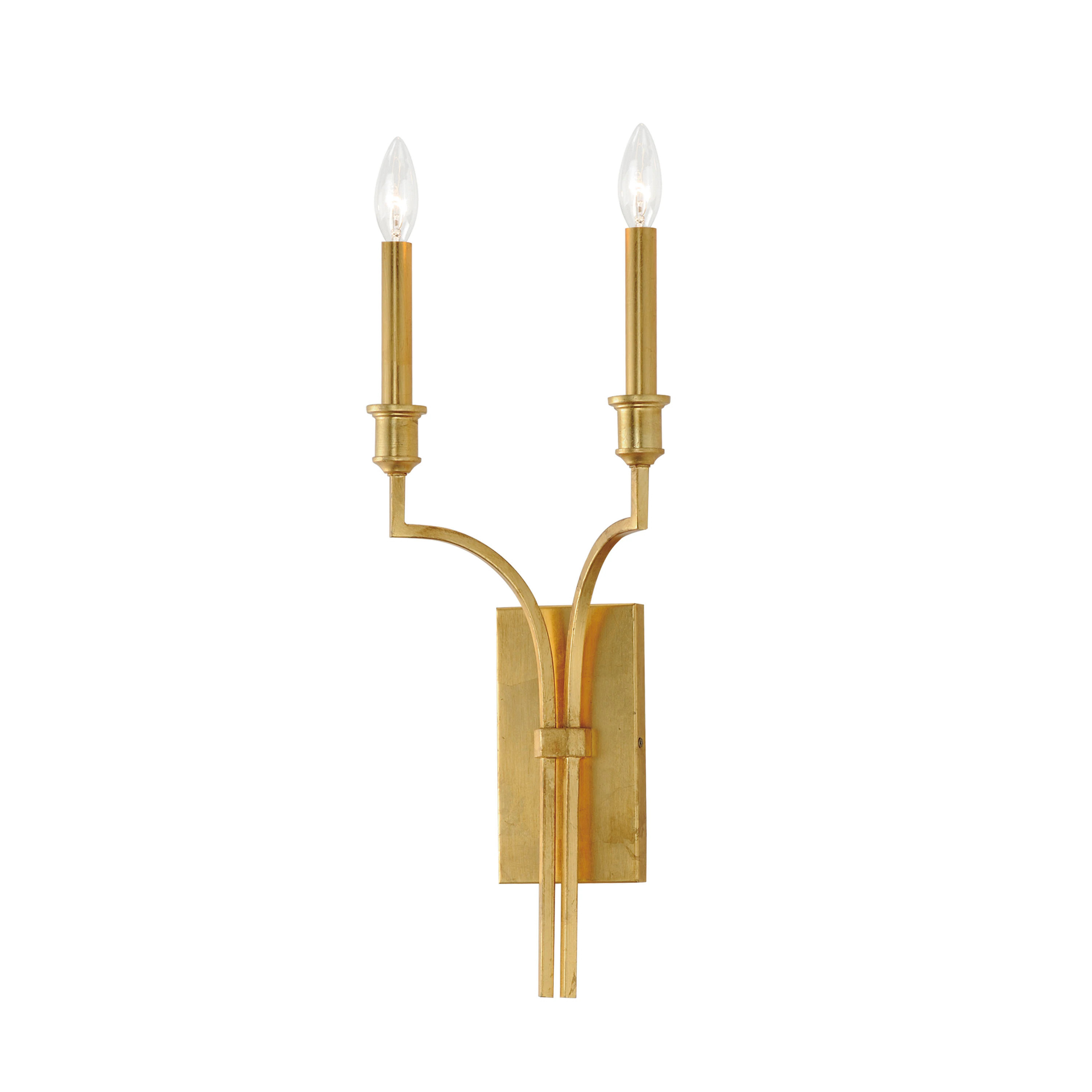 Maxim Lighting Normandy 9-in W 2 -Light Satin Gold Transitional Wall Sconce one_size | 12782GL | Lowe's