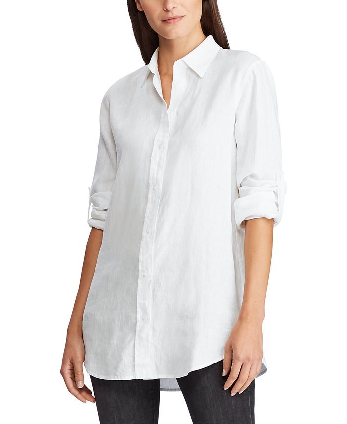 Lauren Ralph Lauren Linen Shirt & Reviews - Tops - Women - Macy's | Macys (US)