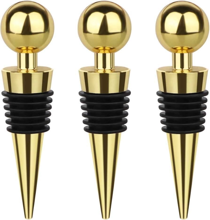 3 Pcs Wine Stopper Bottle Stopper Wine Saver, Yimerlen Silicone Vacuum Wine Bottle Corks, Reusabl... | Amazon (US)