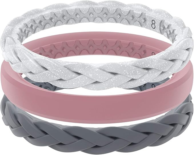 Stackable Silicone Ring by Groove Life - Breathable Rubber Wedding Rings for Women, Lifetime Cove... | Amazon (US)
