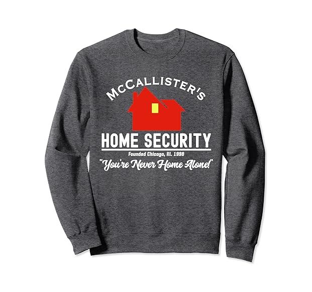 McCallister's Home Security Christmas Alone Chicago Burglars Sweatshirt | Amazon (US)