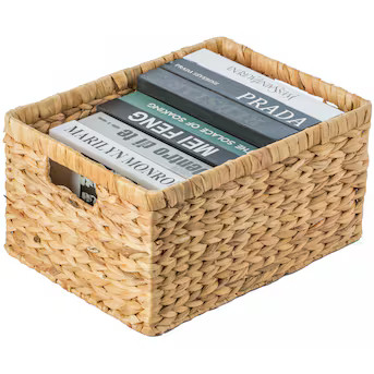 Vintiquewise 15.1-in W x 7.9-in H x 11-in D Brown Wicker Stackable Basket Lowes.com | Lowe's