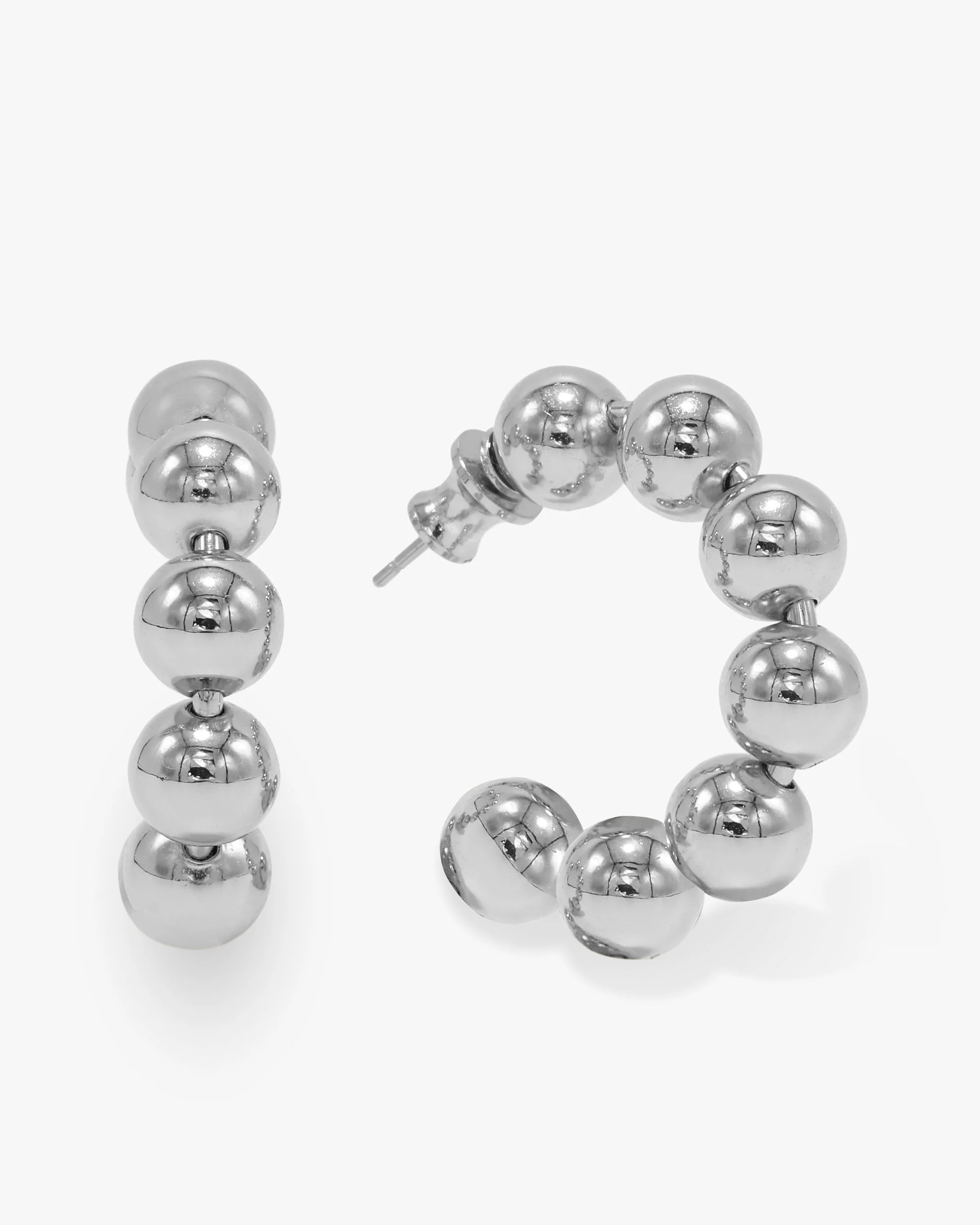 Life's A Ball Hoops - Silver | Melinda Maria Jewelry