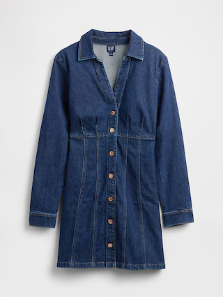 Denim Pleated Mini Dress | Gap (US)