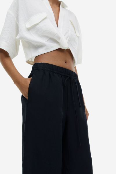Linen-blend Pull-on Pants | H&M (US + CA)