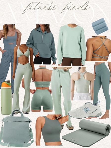 Amazon Pretty dusty blue and light green tones in these workout finds! #Founditonamazon #amazonfashion #inspire #womensstyle #athleisure #fitness amazon workout outfit, amazon fitness finds, amazon athleisure 

#LTKfitness #LTKfindsunder50 #LTKfindsunder100