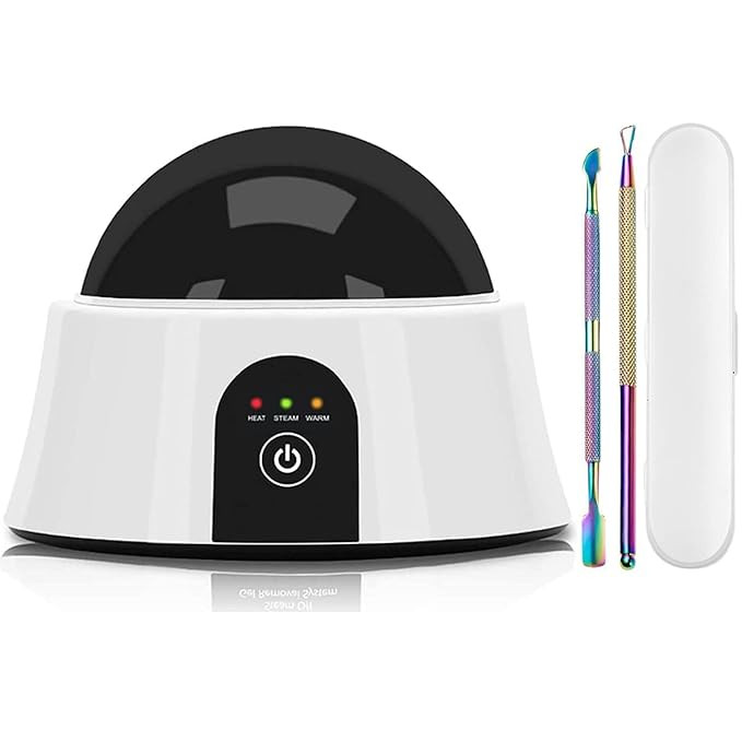 Upgraded Steam Nail Polish Remover Machine, Gel Nail Steamer with Color Cuticle Pusher Spoon Tool... | Amazon (US)