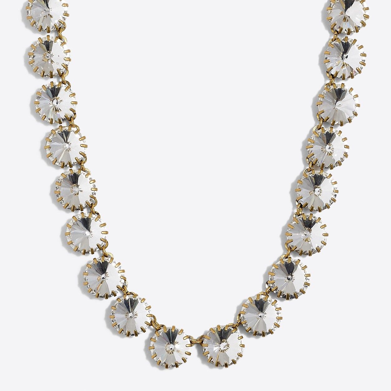 Brass-plated crystal necklace | J.Crew Factory