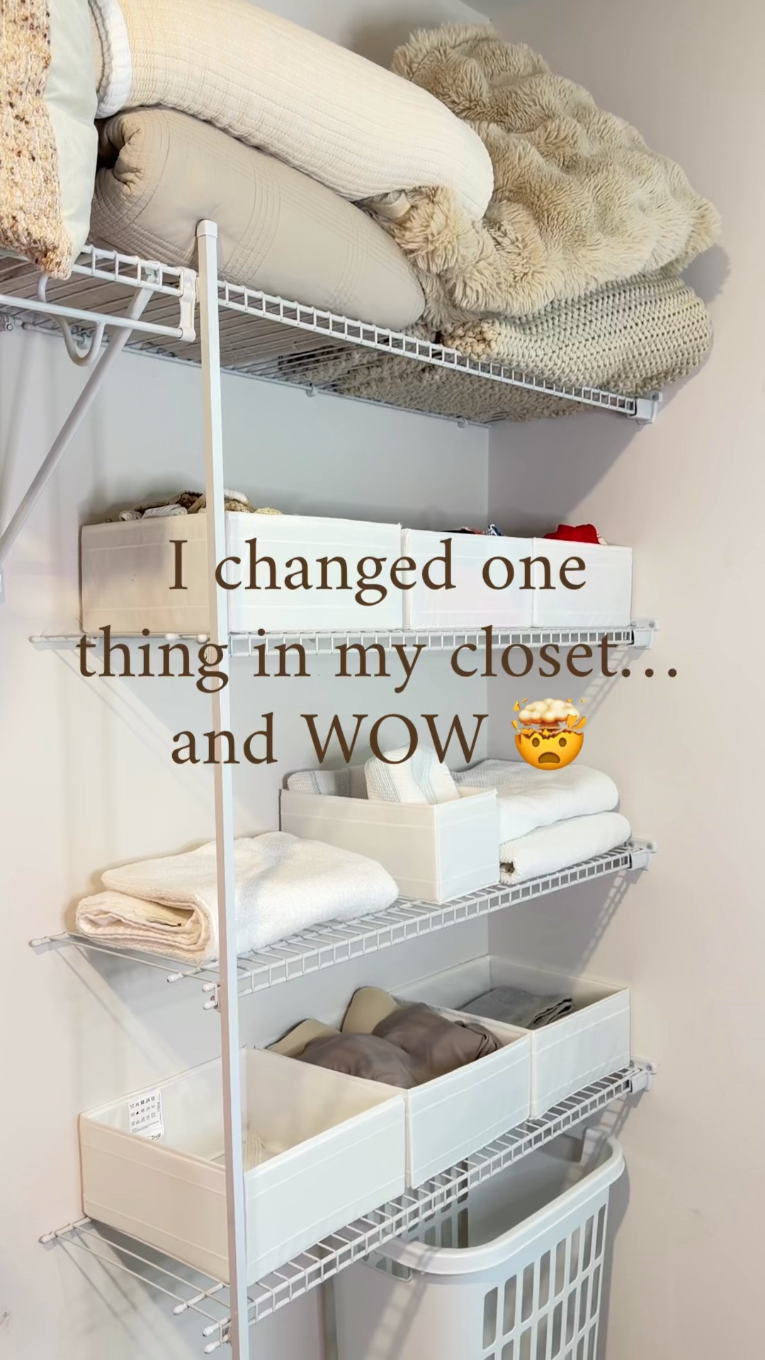 One little change completely updated my closet. 🤍

I added these covers over my wire shelving, and the difference is incredible. It makes the shelves look so much more finished and gives the whole closet a custom, built-in feel without replacing the shelving.

I linked everything here so you can see exactly what I used! ✨

#LTKHome #LTKmomlife