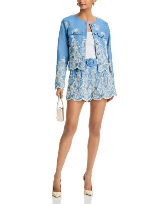 Embroidered Blazer & Short Set - Exclusive | Bloomingdale's (AU)