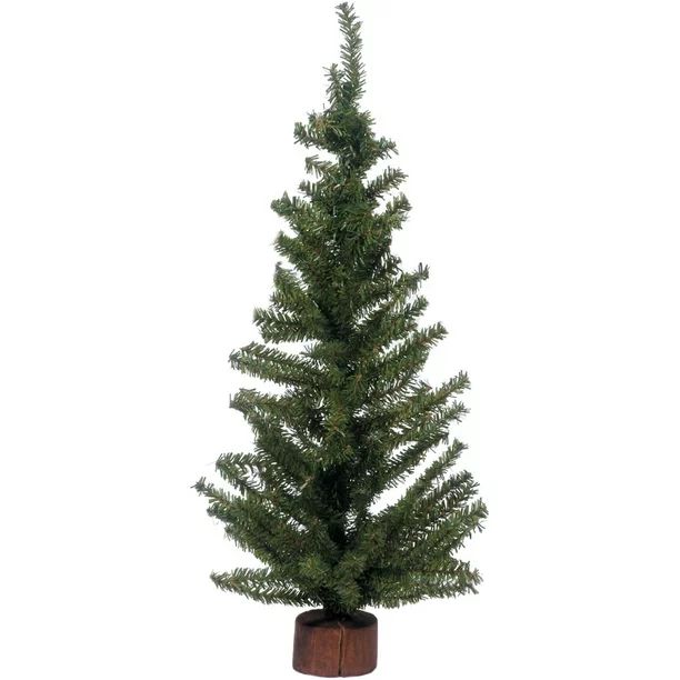 Darice Mini Canadian Pine Tree with Wood Look Base, 24 inches - Walmart.com | Walmart (US)