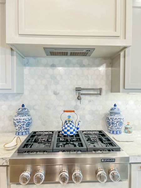 As soon as we moved into our new home, I knew I wanted to add in more of @mackenziechilds blue and white royal check collection. This teapot was one of the first things on my Christmas list and is stunning. It goes perfectly with ginger jars and Grandmillenial kitchen 🫖 

#LTKGiftGuide #LTKSeasonal #LTKhome