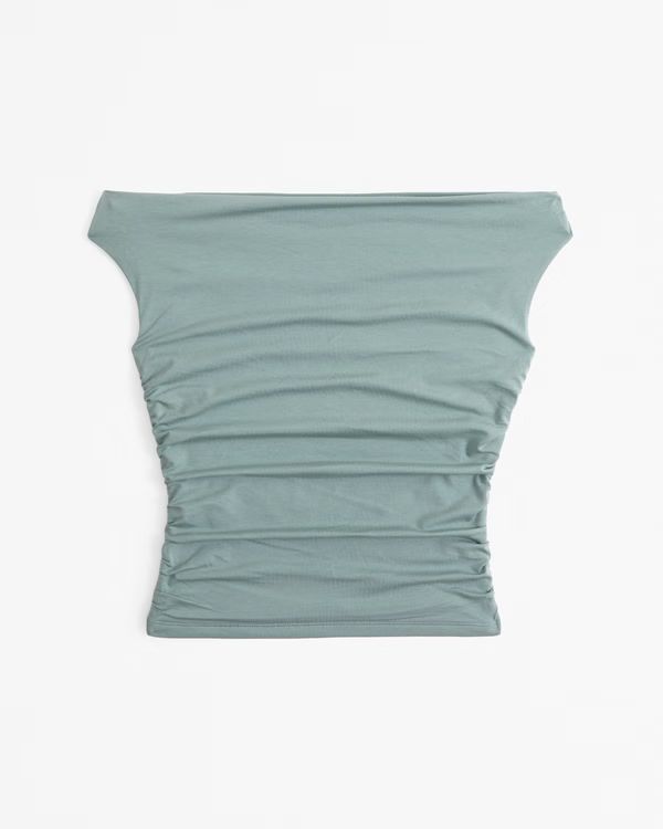 Women's Off-The-Shoulder Ruched Top | Women's New Arrivals | Abercrombie.com | Abercrombie & Fitch (US)