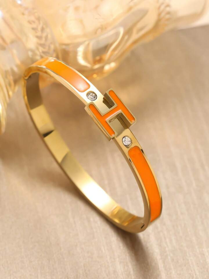 1pc Sets H-Shape Buckle Hard Cord Bracelet, Simple & Fashionable Adjustable For Women Daily Wear As Gift | SHEIN