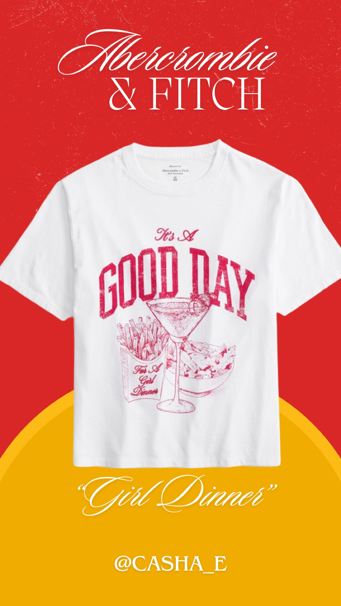 VIRAL GIRL DINNER TEE!! Abercrombie made the perfect tee to wear to girl dinner! 🍸🍟

#LTKFindsUnder50 #LTKGiftGuide #LTKHoliday