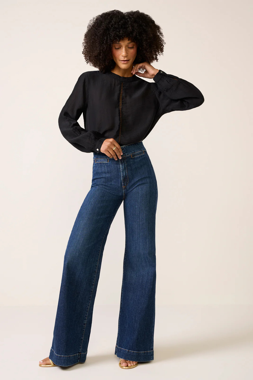 Ladder Lace Trim Blouse | Evereve