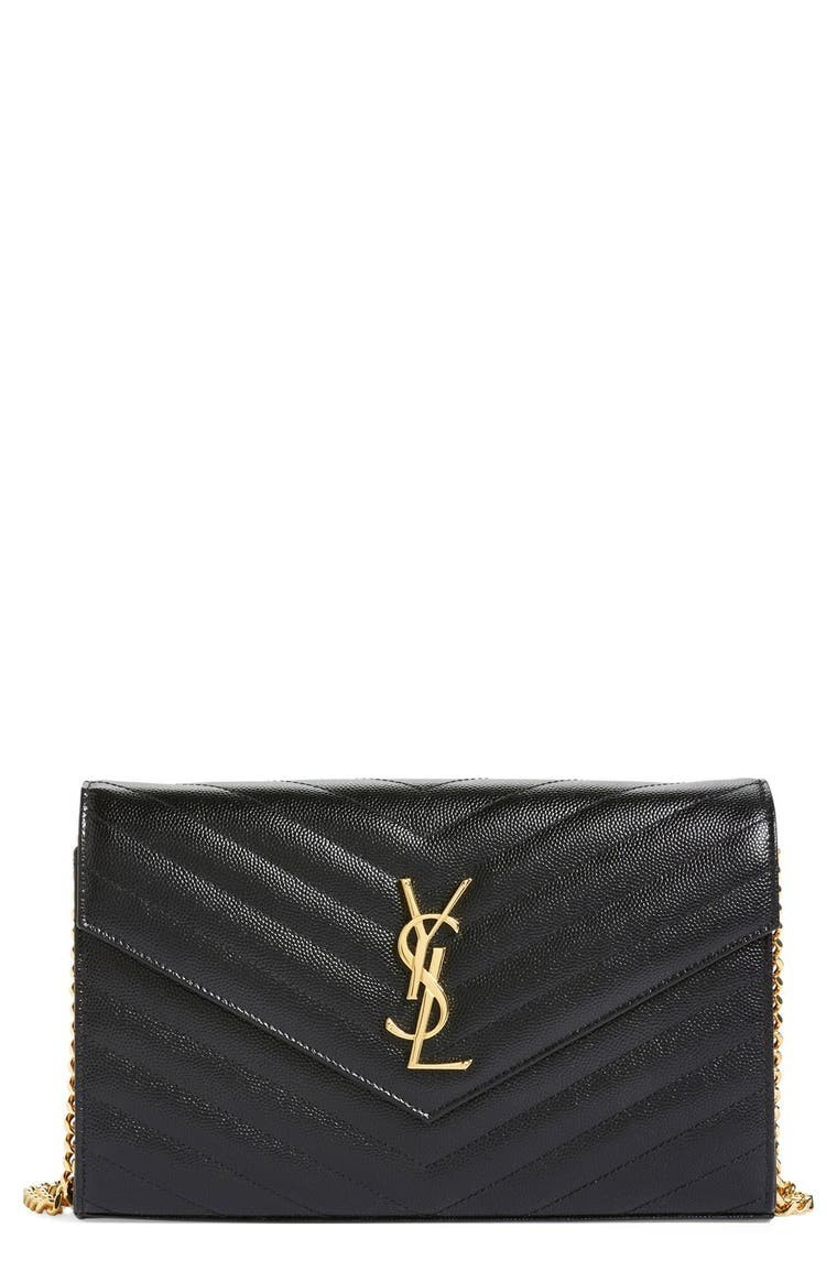 Large Monogramme Quilted Leather Wallet on a Chain | Nordstrom