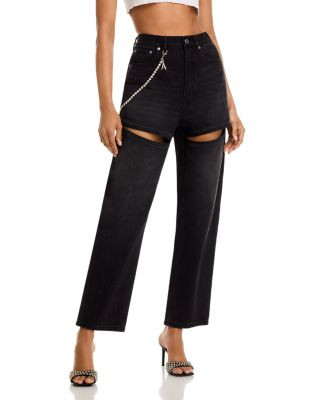 Slit Jeans in Black | Bloomingdale's (US)