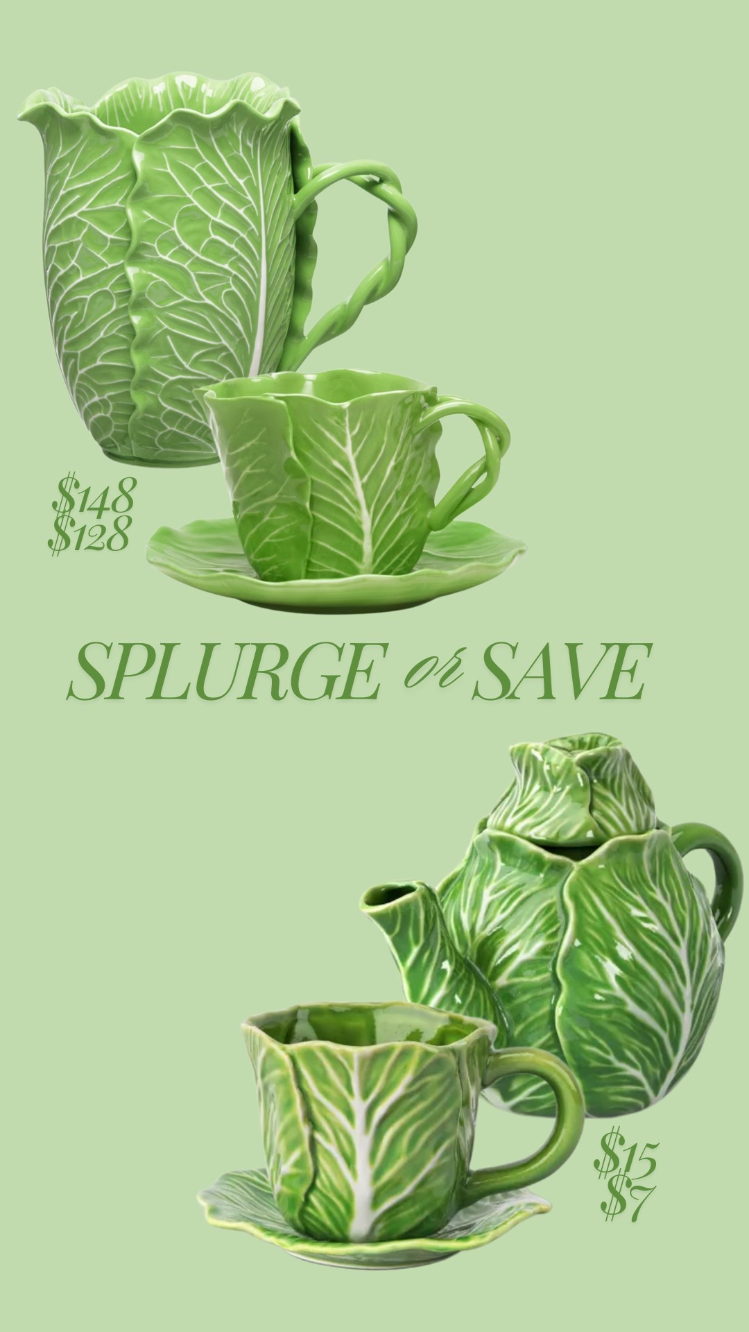 Splurge or save on cabbage ware for Easter 

#LTKSeasonal #LTKHome #LTKStyleTip