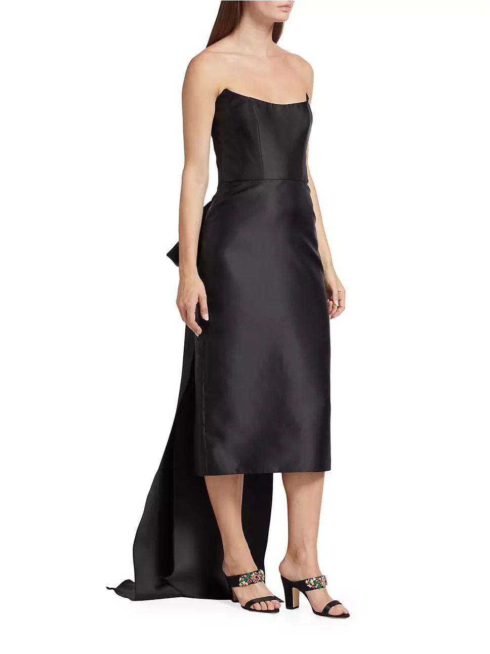 Pointed Strapless Bow Cocktail Dress | Saks Fifth Avenue