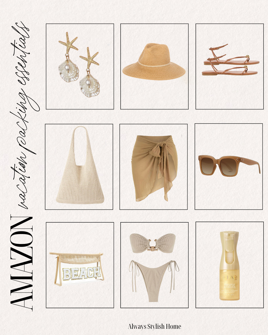 Amazon resort wear style that looks high end ☀️ Affordable pieces to take with you on your next Vacay that look so chic! #amazon #amazon finds #amazon fashion #amazon handbags #amazon jewelry #amazon vacation #travel essentials #travel fashion #resort wear #vacation fashion #vacation outfit #beach handbag #straw clutch 

 #LTKSeasonal #LTKSwim #LTKTravel