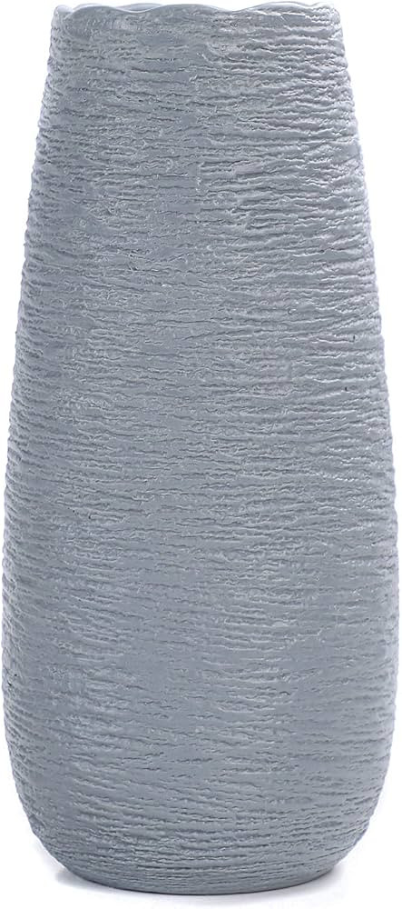Ceramic Vase for Home Decor, 8.8 Inch Modern Textured Decorative Flower Vase for Living Room, Kit... | Amazon (US)