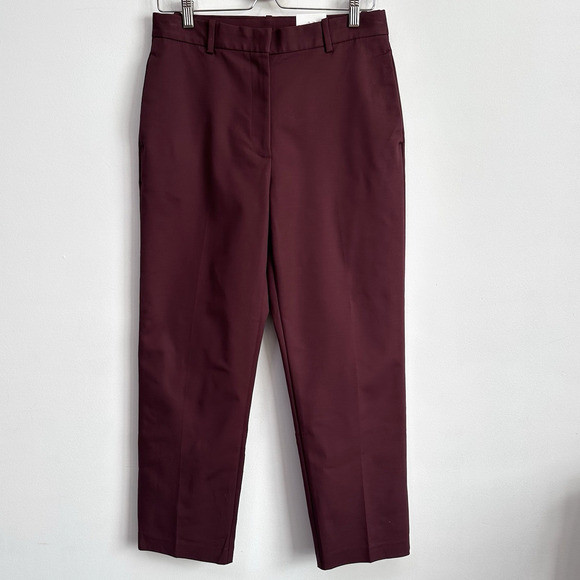 Calvin Klein Straight Stretch Chino Pants 6 Plum 30x26 Crop Career Classic NEW | Poshmark