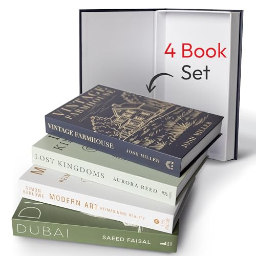 Decorative Books for Home Decor | Modern Minimalist Chic Luxury Aesthetic for your Bookshelf, Desk, Coffee Table, or Bathroom | Preppy Faux Designer Books for Nightstand or Dresser | Preppy Room Decor | Amazon (US)